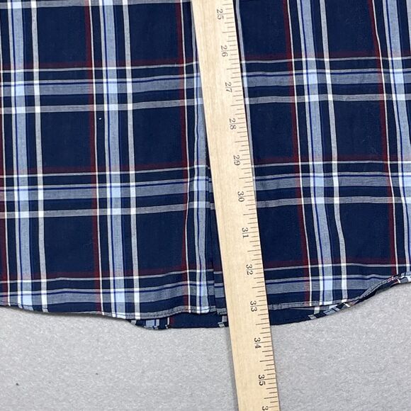 Ely Cattleman Mens XXL Western Shirt Plaid Long Sleeve Snap Front Cowboy Blue - Picture 5 of 10